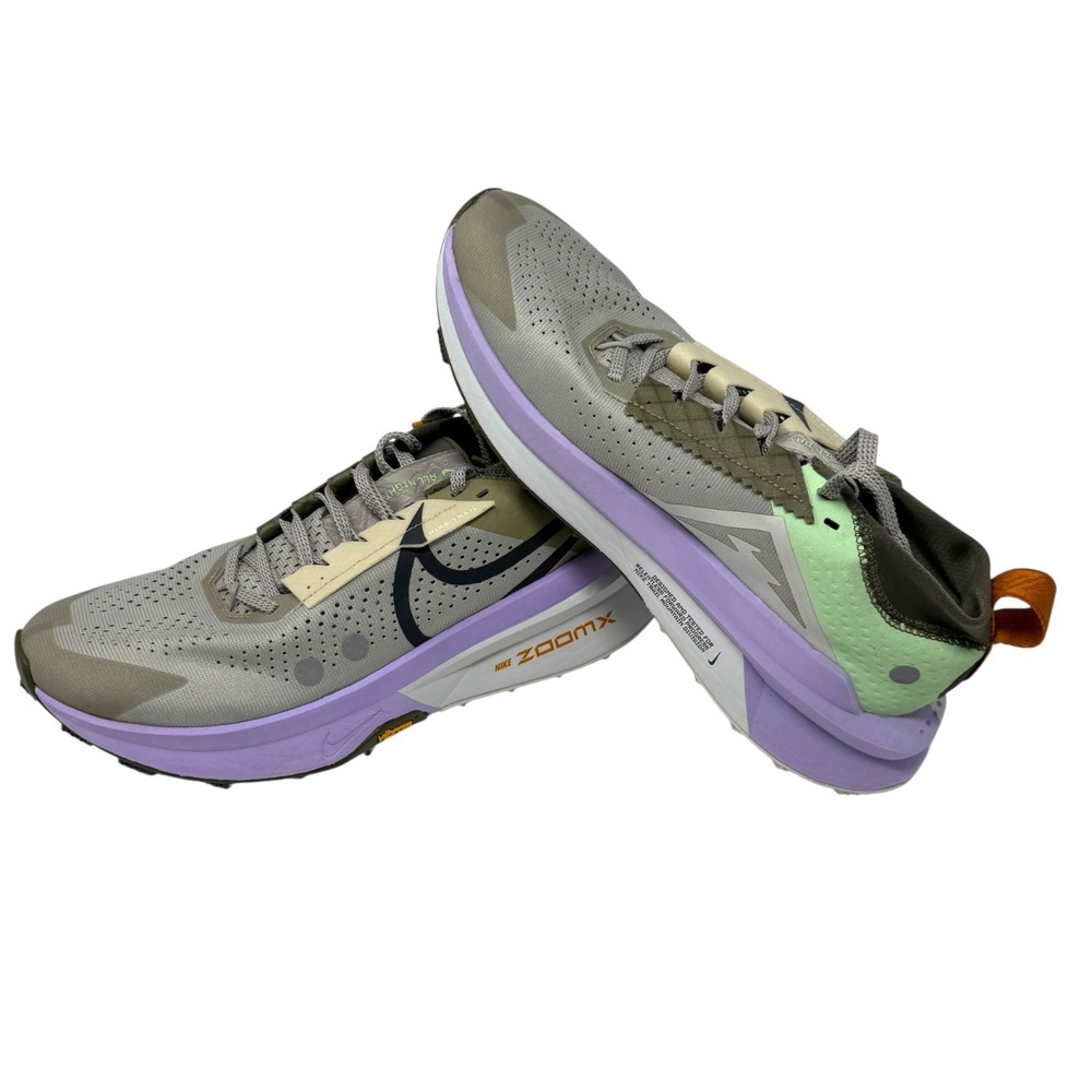 Nike Zegama 2 Men's TrailRunning Shoes Light Iron Ore Vapor Green US 8.5